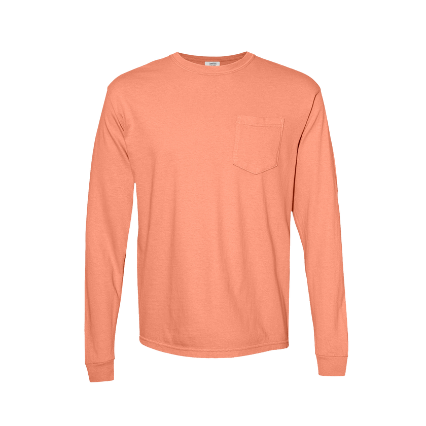 Customizable Comfort Colors 4410 Unisex Heavyweight Long Sleeve Pocket Tee