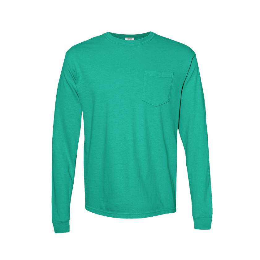 Customizable Comfort Colors 4410 Unisex Heavyweight Long Sleeve Pocket Tee