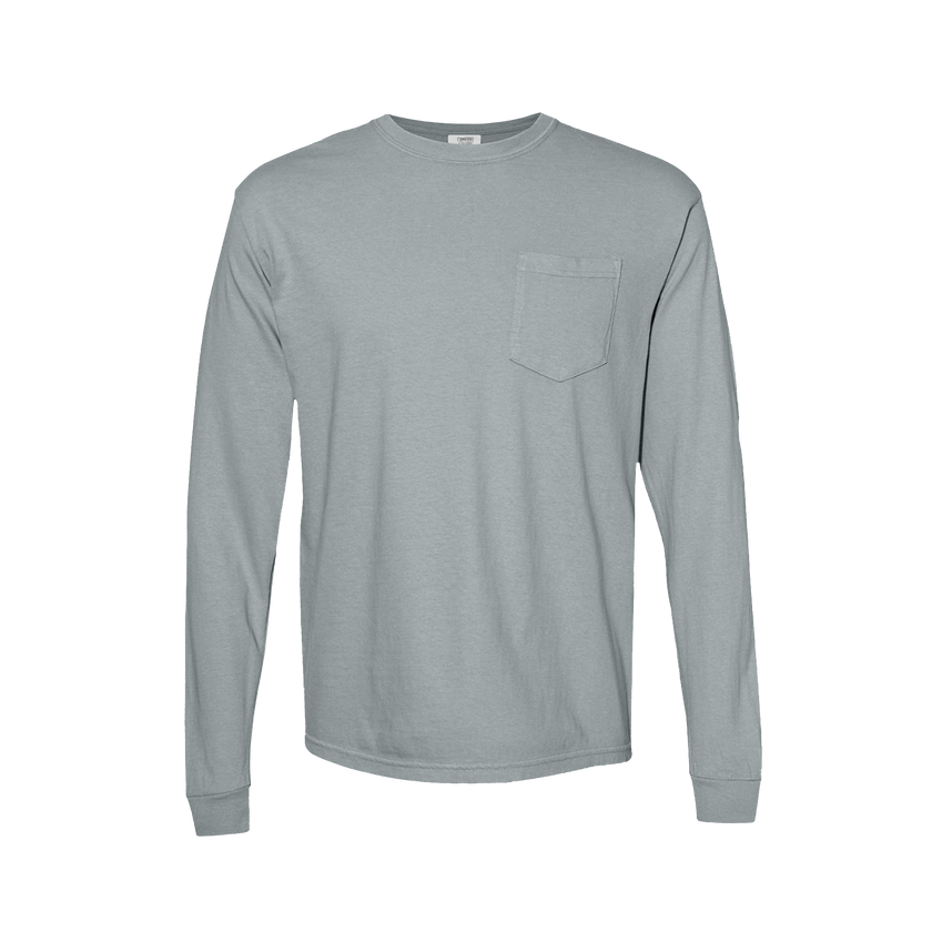 Customizable Comfort Colors 4410 Unisex Heavyweight Long Sleeve Pocket Tee