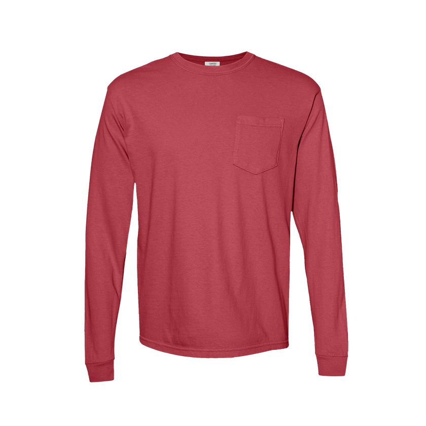Customizable Comfort Colors 4410 Unisex Heavyweight Long Sleeve Pocket Tee