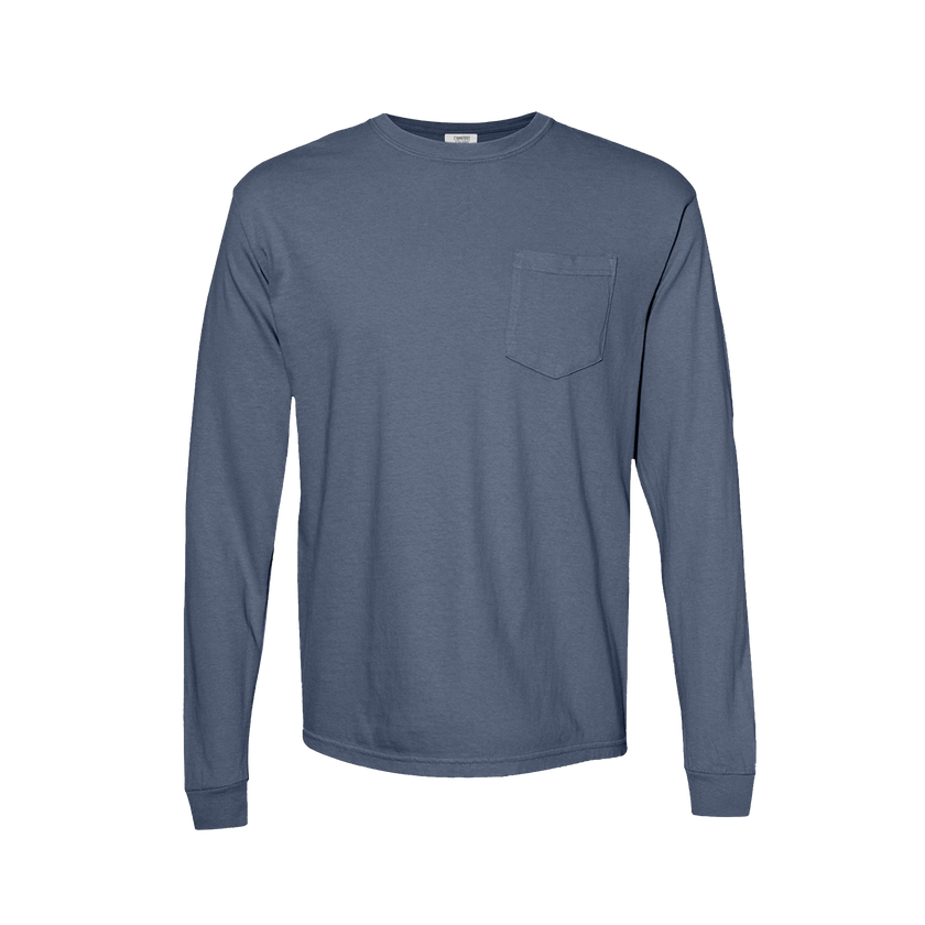 Customizable Comfort Colors 4410 Unisex Heavyweight Long Sleeve Pocket Tee