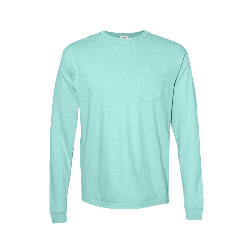 Customizable Comfort Colors 4410 Unisex Heavyweight Long Sleeve Pocket Tee