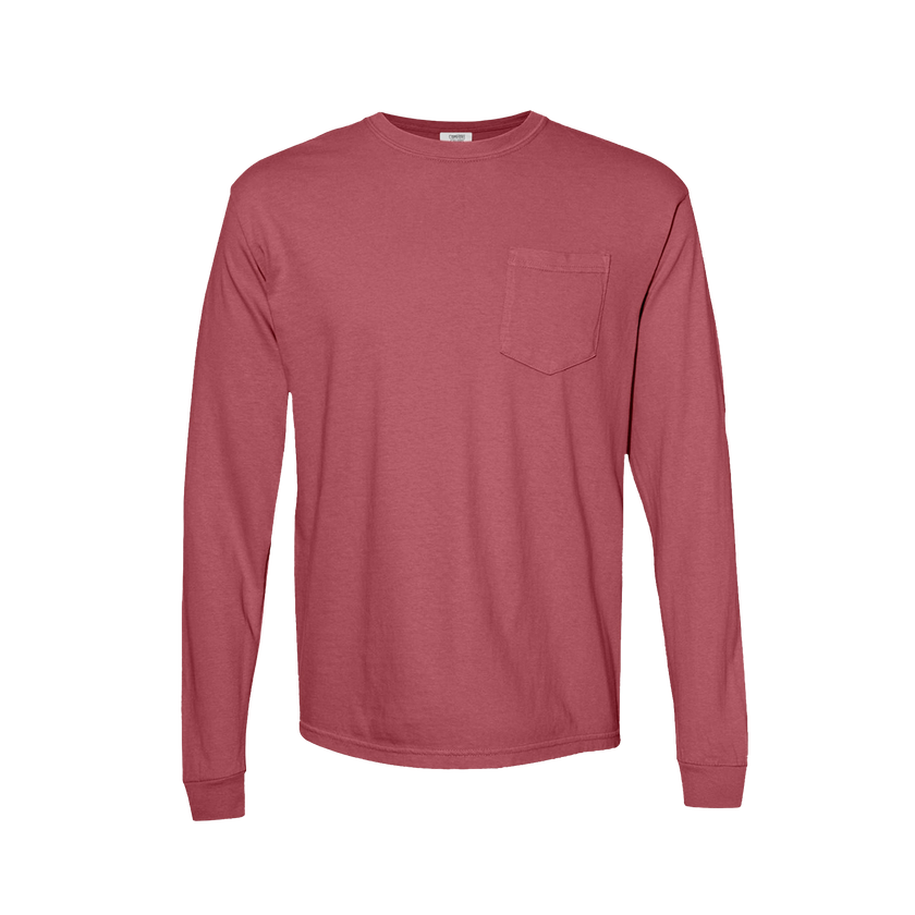 Customizable Comfort Colors 4410 Unisex Heavyweight Long Sleeve Pocket Tee