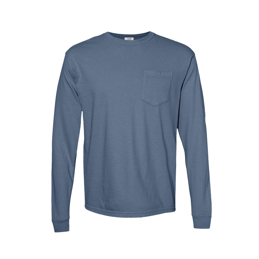 Customizable Comfort Colors 4410 Unisex Heavyweight Long Sleeve Pocket Tee