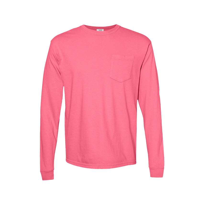 Customizable Comfort Colors 4410 Unisex Heavyweight Long Sleeve Pocket Tee
