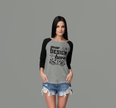Customizable Bella+Canvas 3200 Unisex 3\4 Sleeve Baseball Tee Modern Fit