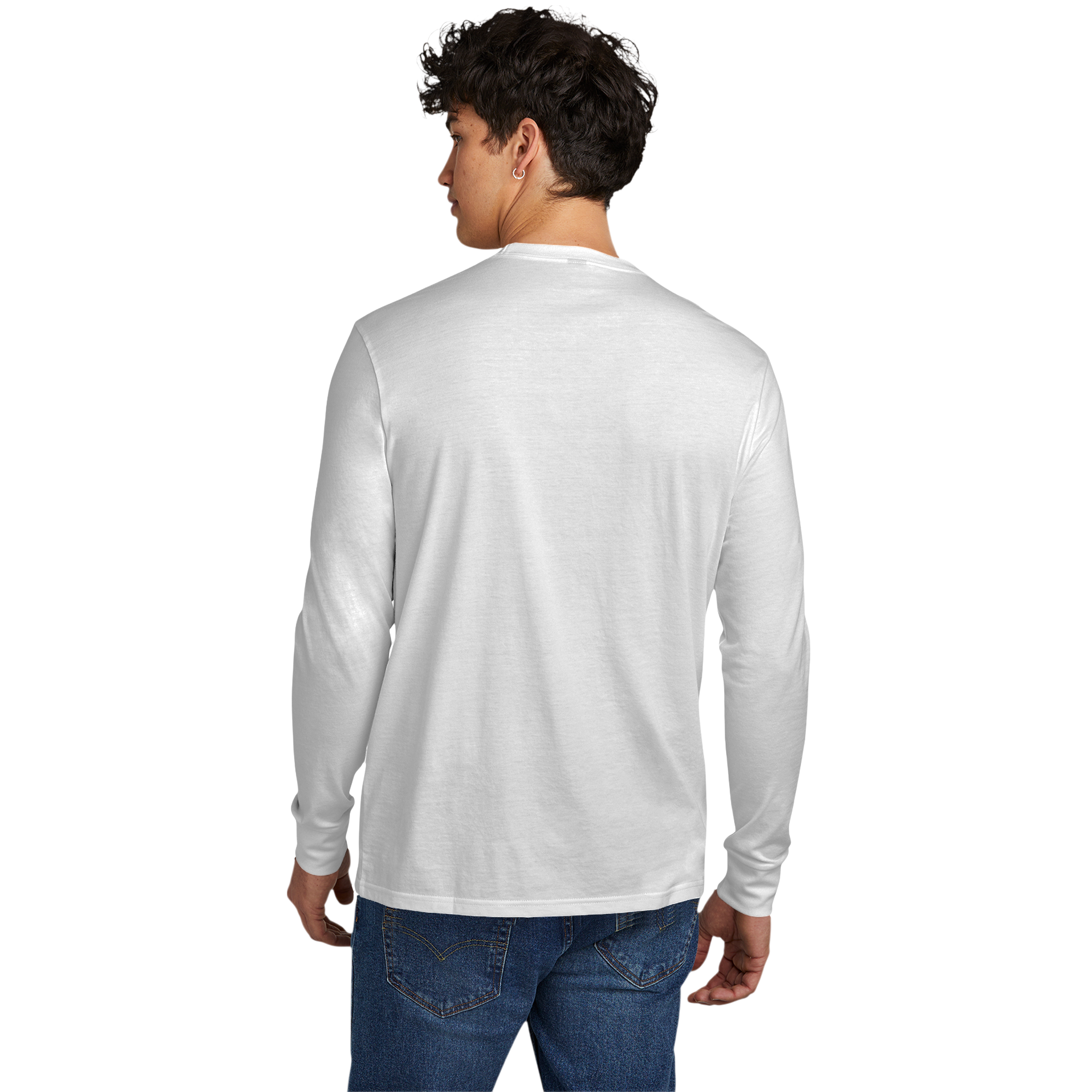 Customizable District DT109 Mens Lightweight Long Sleeve Tee Classic Fit