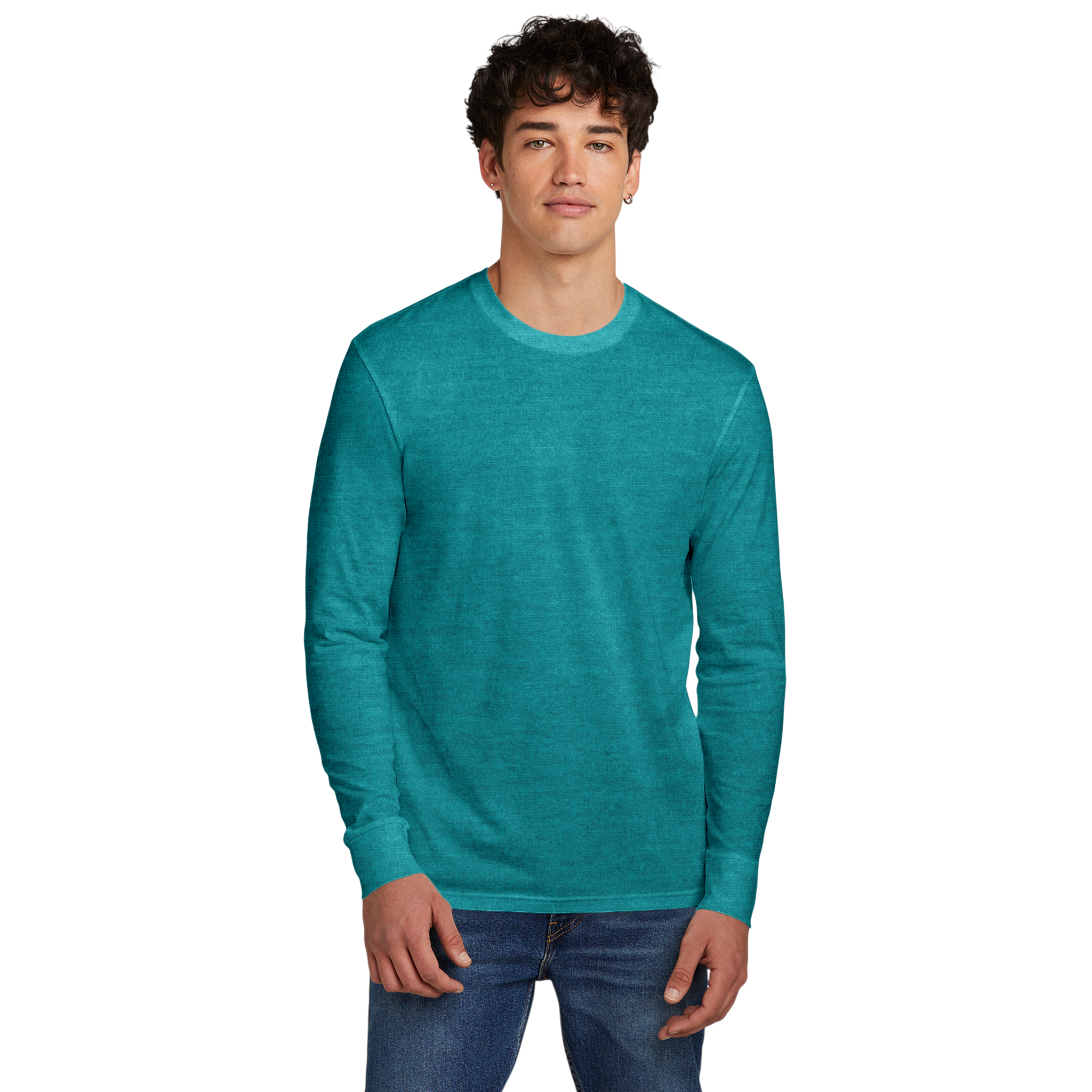 Customizable District DT109 Mens Lightweight Long Sleeve Tee Classic Fit