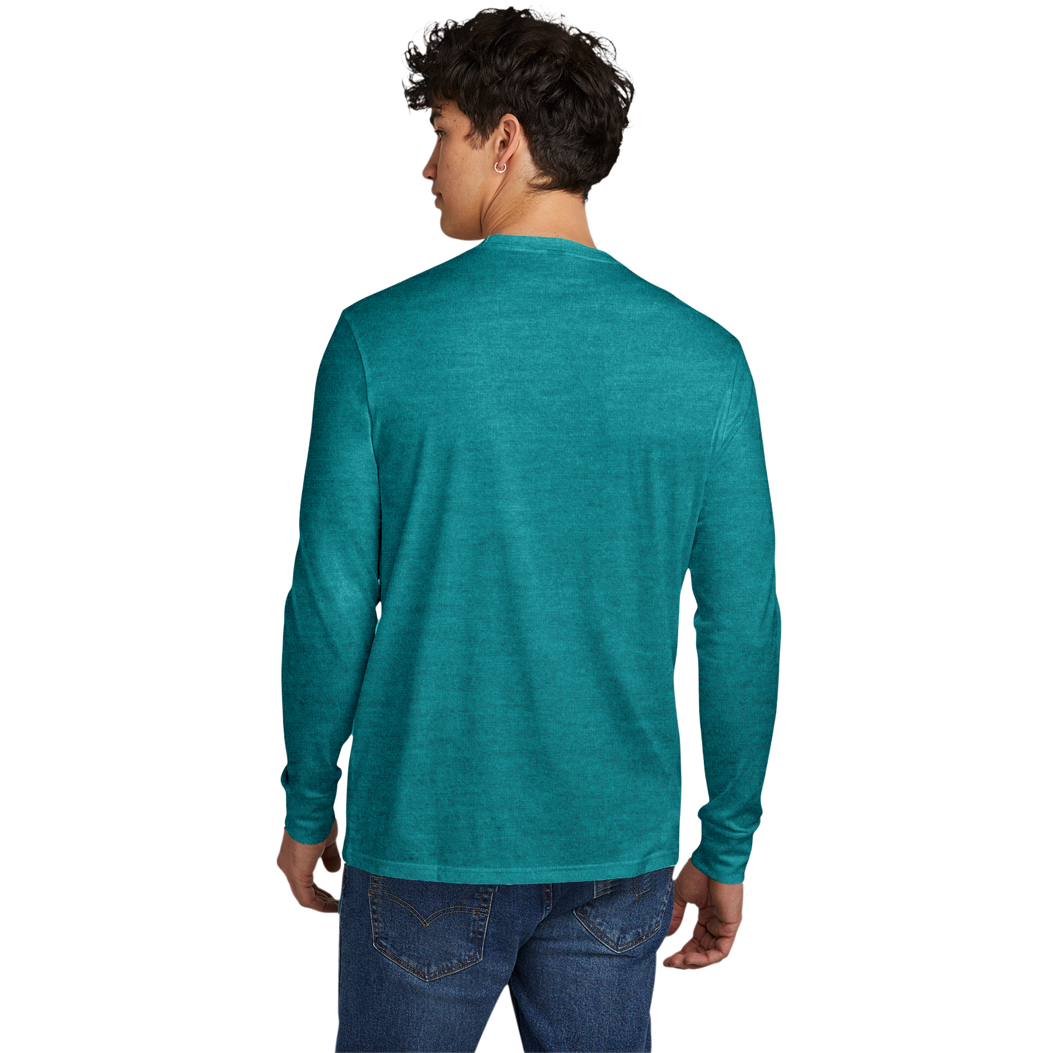 Customizable District DT109 Mens Lightweight Long Sleeve Tee Classic Fit