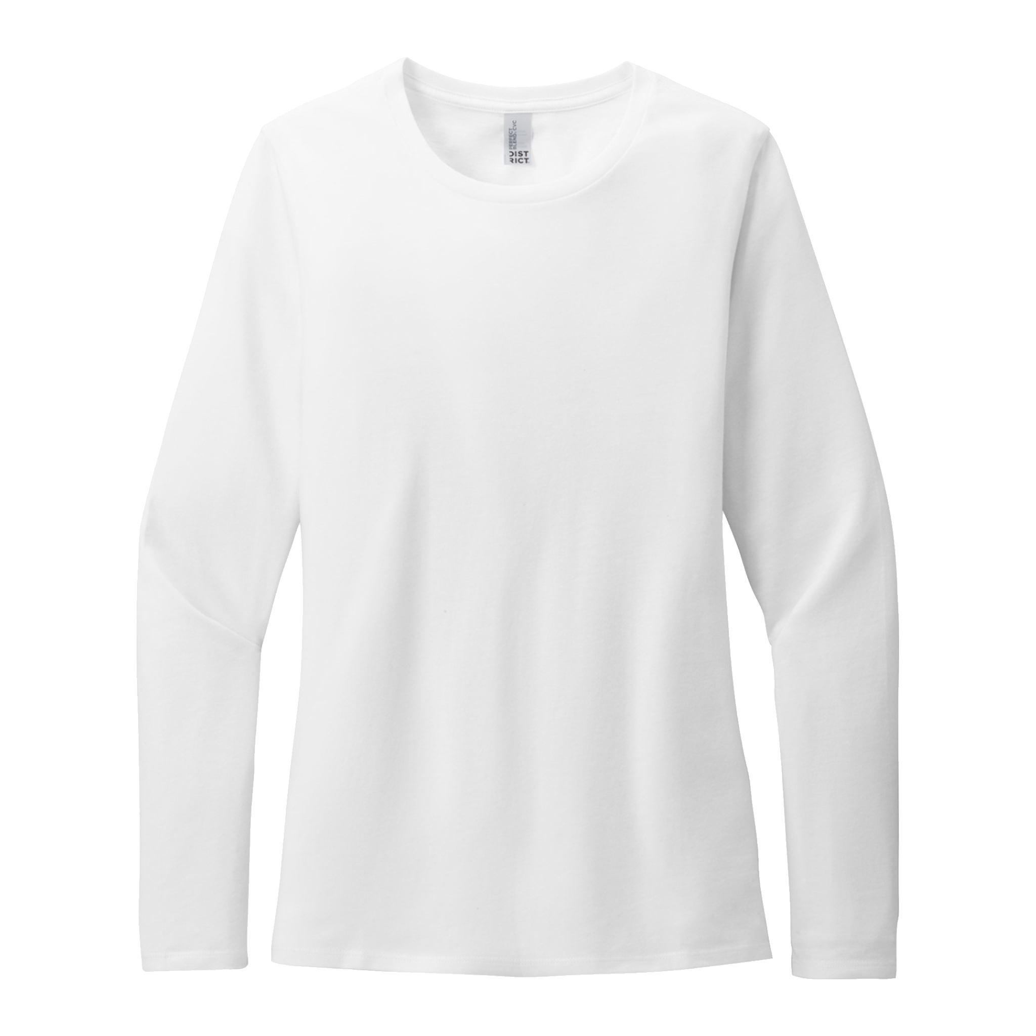 Customizable District DT110 Womens CVC Long Sleeve Tee Side Seamed