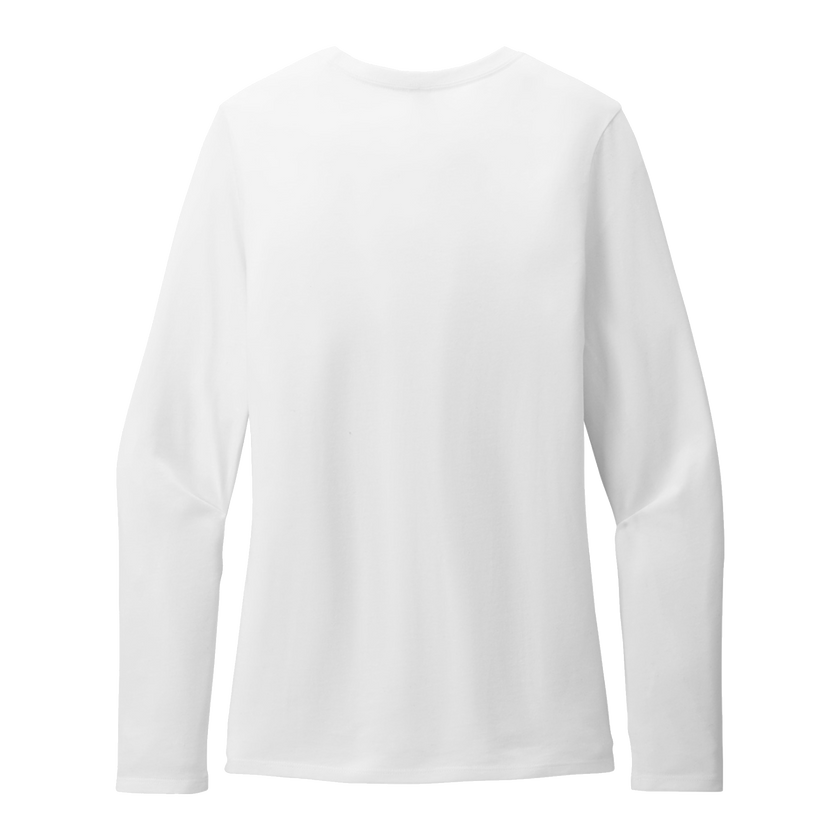 Customizable District DT110 Womens CVC Long Sleeve Tee Side Seamed