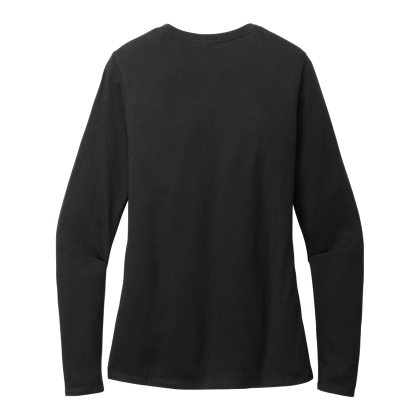 Customizable District DT110 Womens CVC Long Sleeve Tee Side Seamed