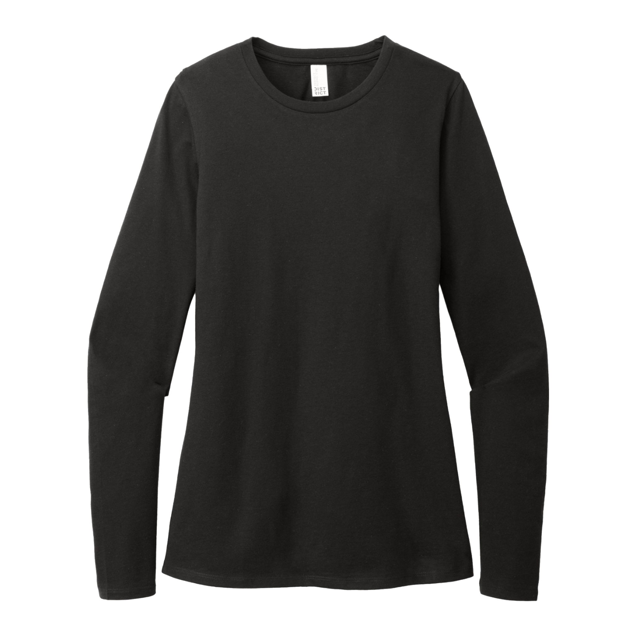 Customizable District DT110 Womens CVC Long Sleeve Tee Side Seamed