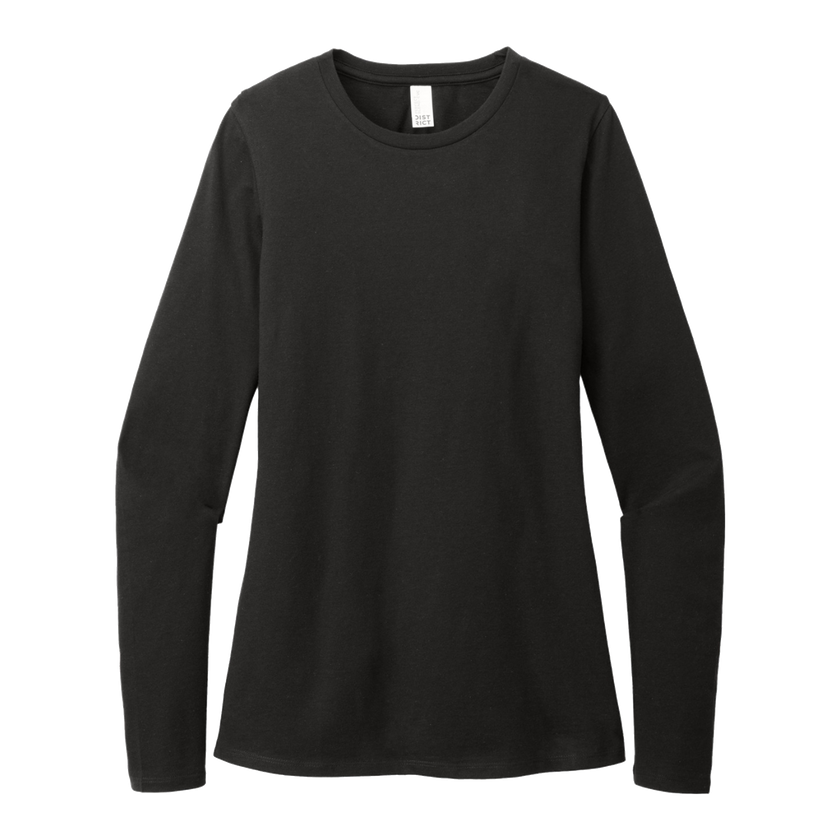 Customizable District DT110 Womens CVC Long Sleeve Tee Side Seamed
