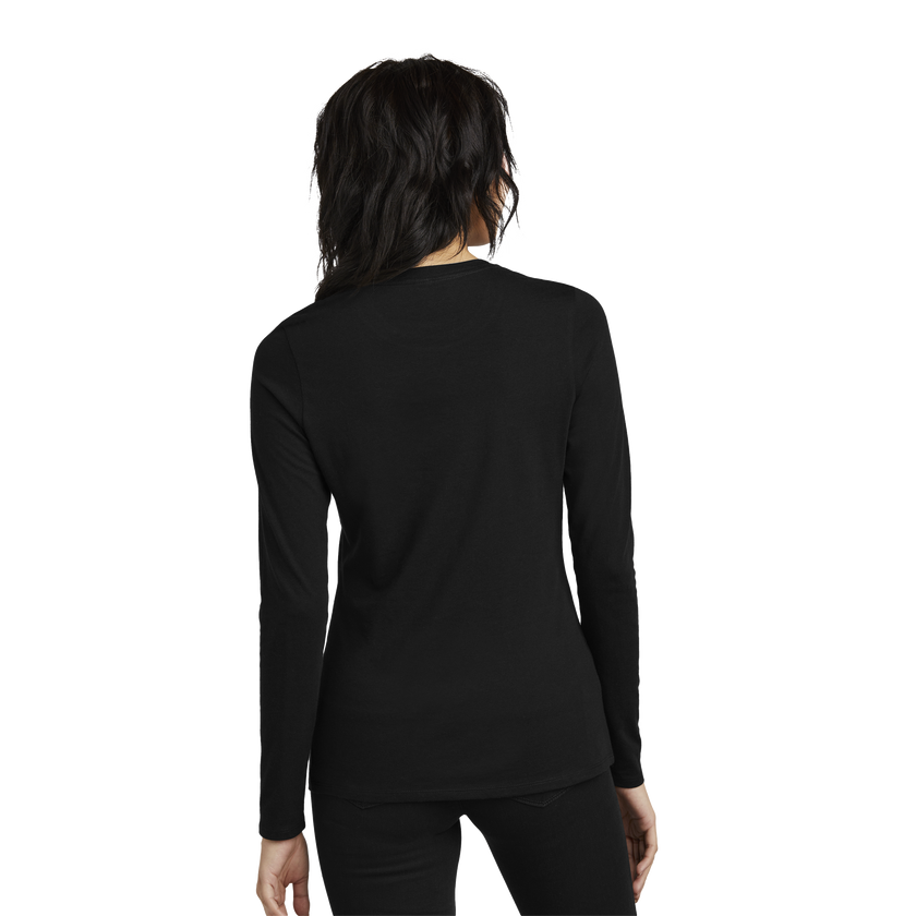 Customizable District DT110 Womens CVC Long Sleeve Tee Side Seamed