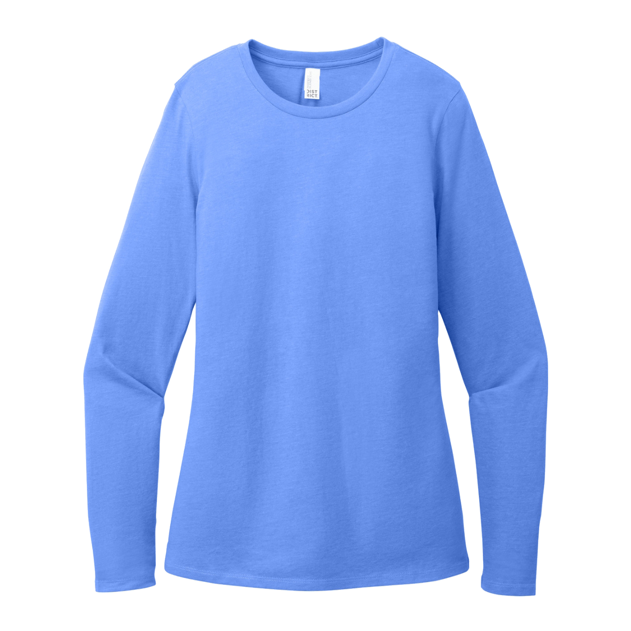 Customizable District DT110 Womens CVC Long Sleeve Tee Side Seamed