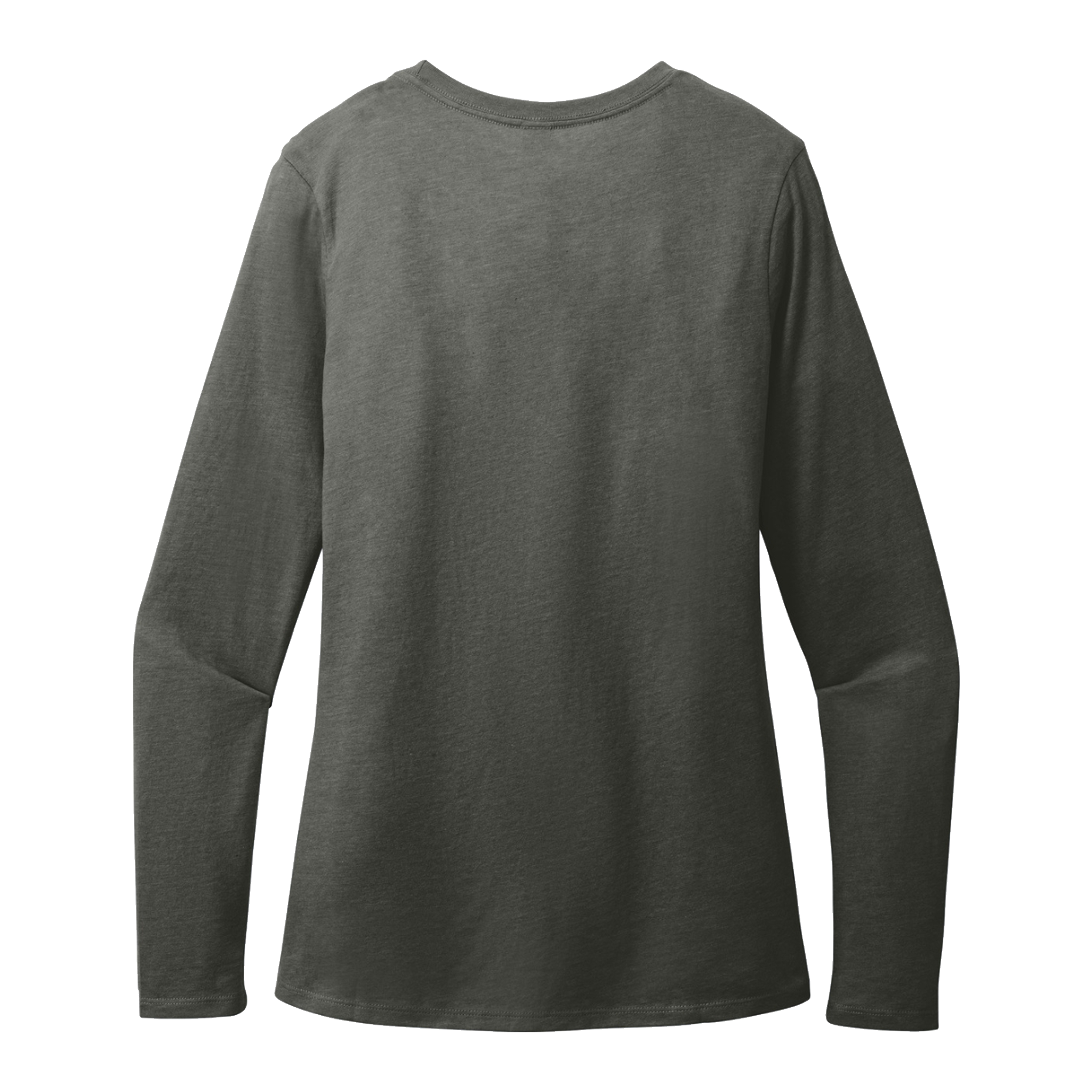 Customizable District DT110 Womens CVC Long Sleeve Tee Side Seamed