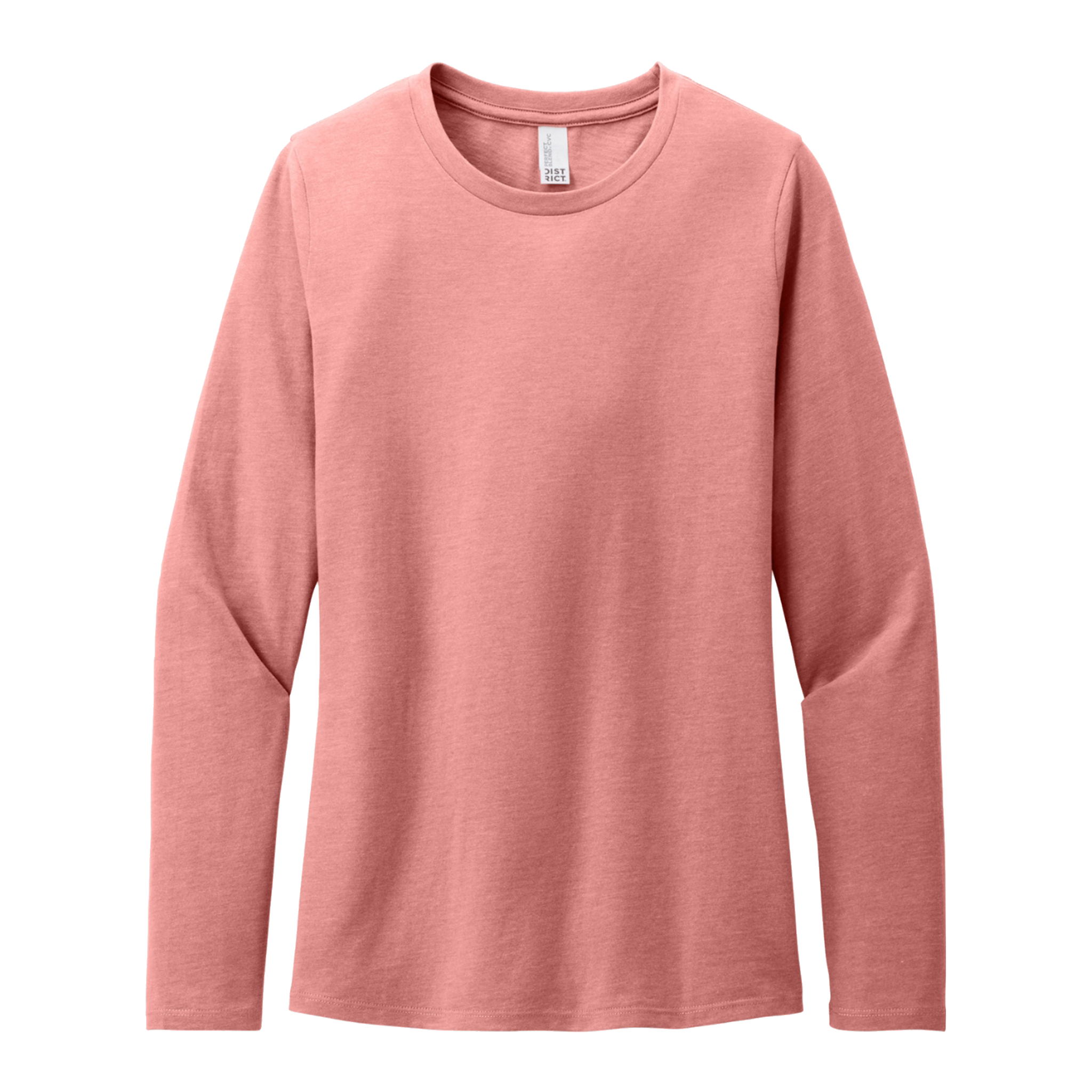 Customizable District DT110 Womens CVC Long Sleeve Tee Side Seamed