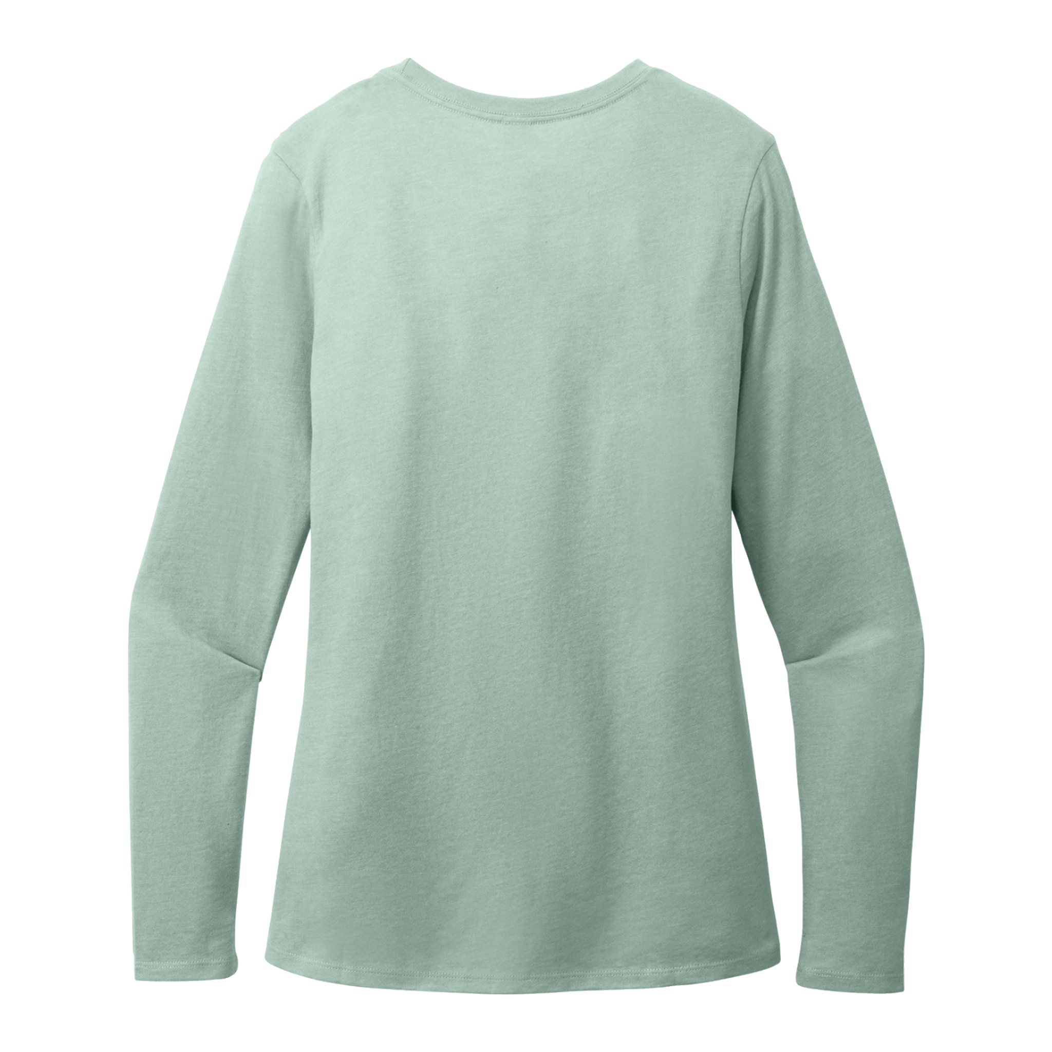 Customizable District DT110 Womens CVC Long Sleeve Tee Side Seamed