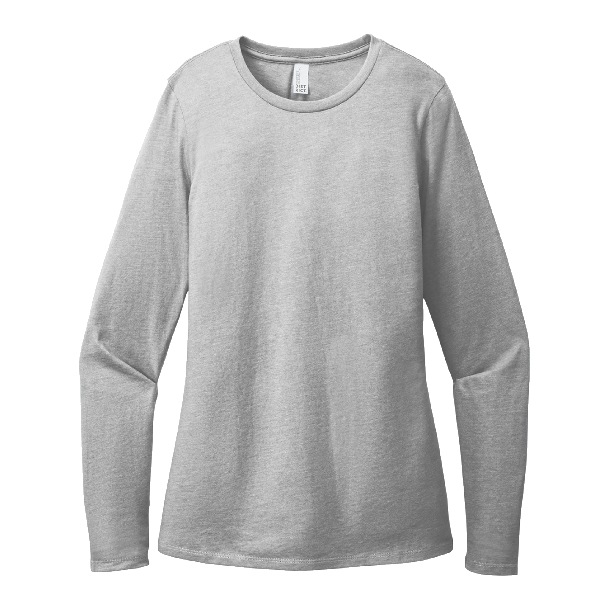 Customizable District DT110 Womens CVC Long Sleeve Tee Side Seamed