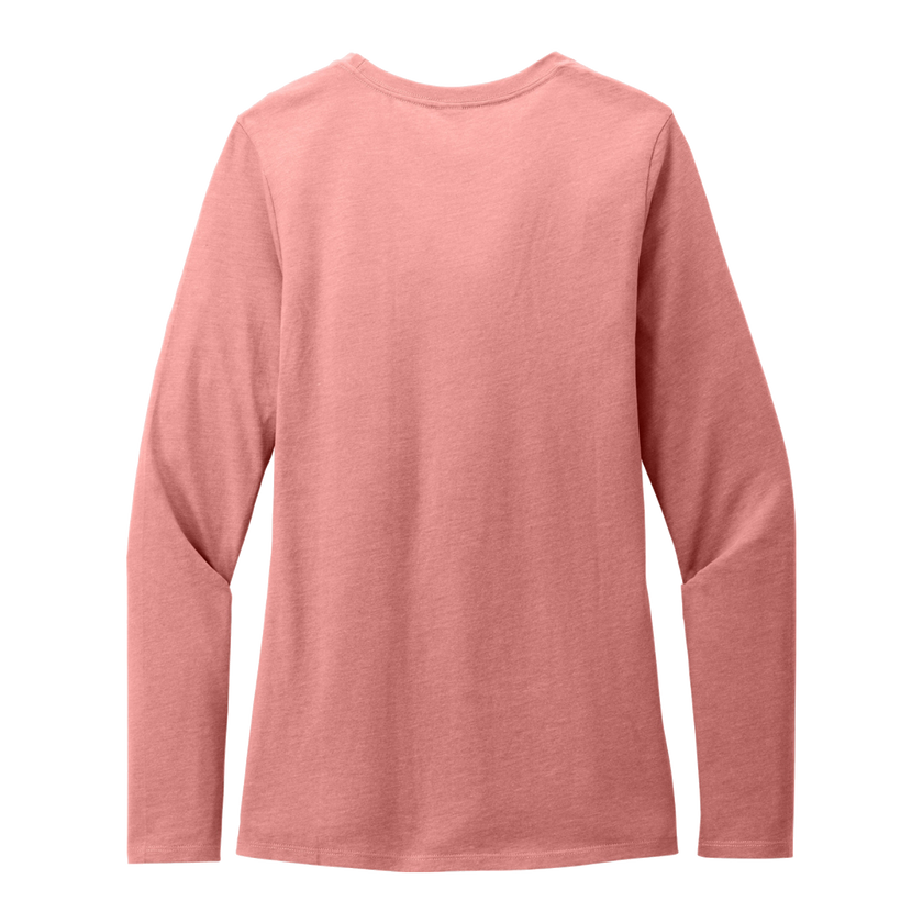 Customizable District DT110 Womens CVC Long Sleeve Tee Side Seamed