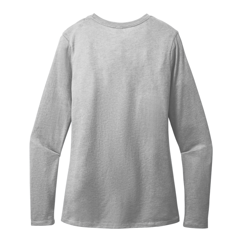 Customizable District DT110 Womens CVC Long Sleeve Tee Side Seamed