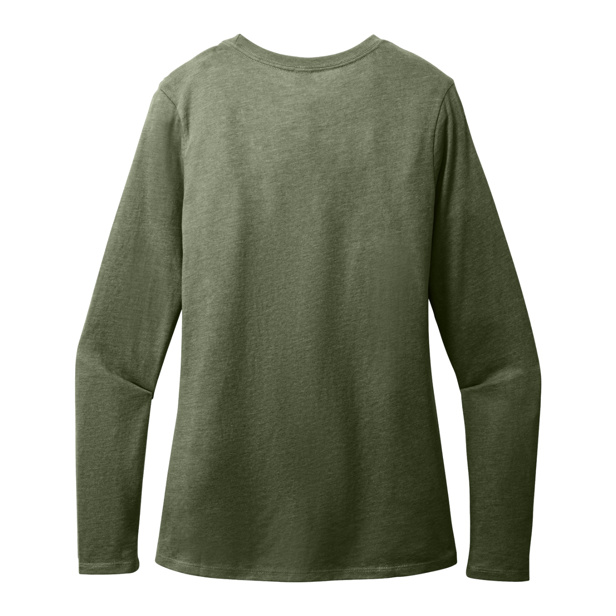 Customizable District DT110 Womens CVC Long Sleeve Tee Side Seamed