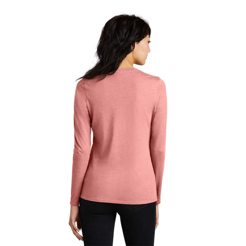 Customizable District DT110 Womens CVC Long Sleeve Tee Side Seamed