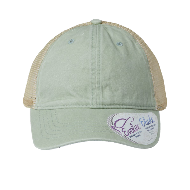 Customizable Infinity Her TE8S Womens Washed Mesh Back Low Profile Ponytail Cap