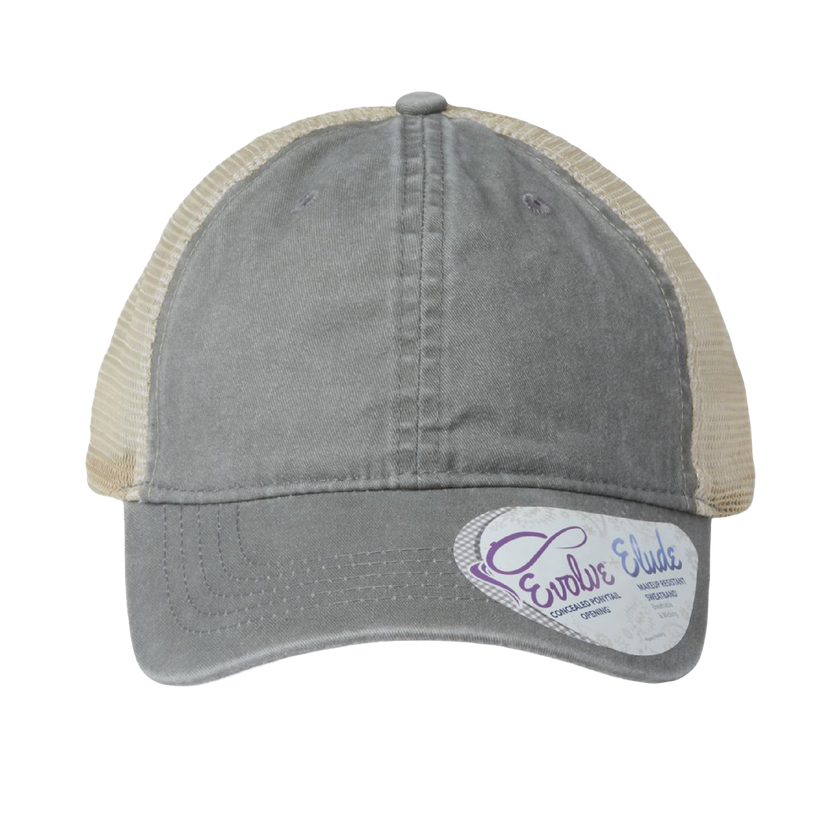 Customizable Infinity Her TE8S Womens Washed Mesh Back Low Profile Ponytail Cap