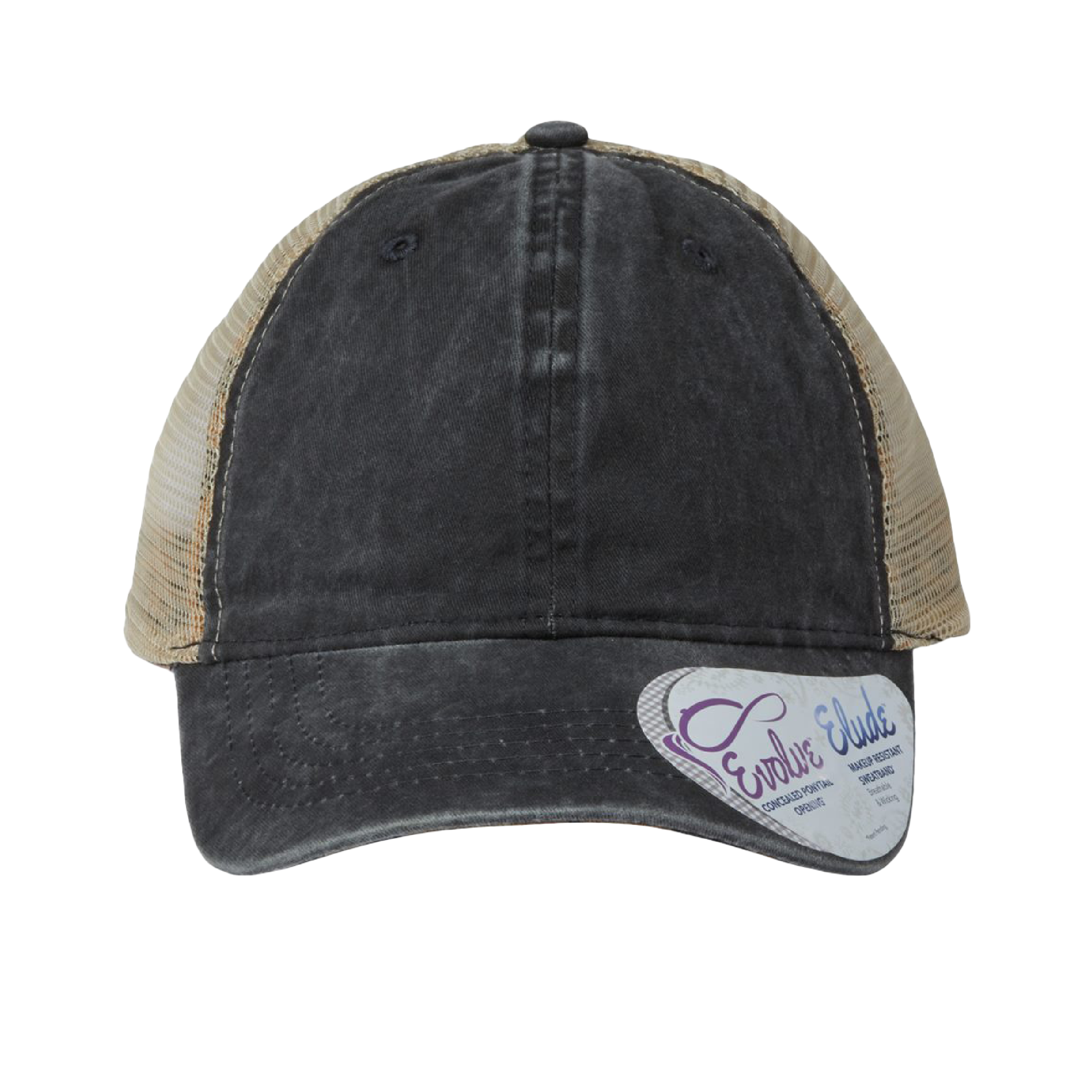 Customizable Infinity Her TE8S Womens Washed Mesh Back Low Profile Ponytail Cap