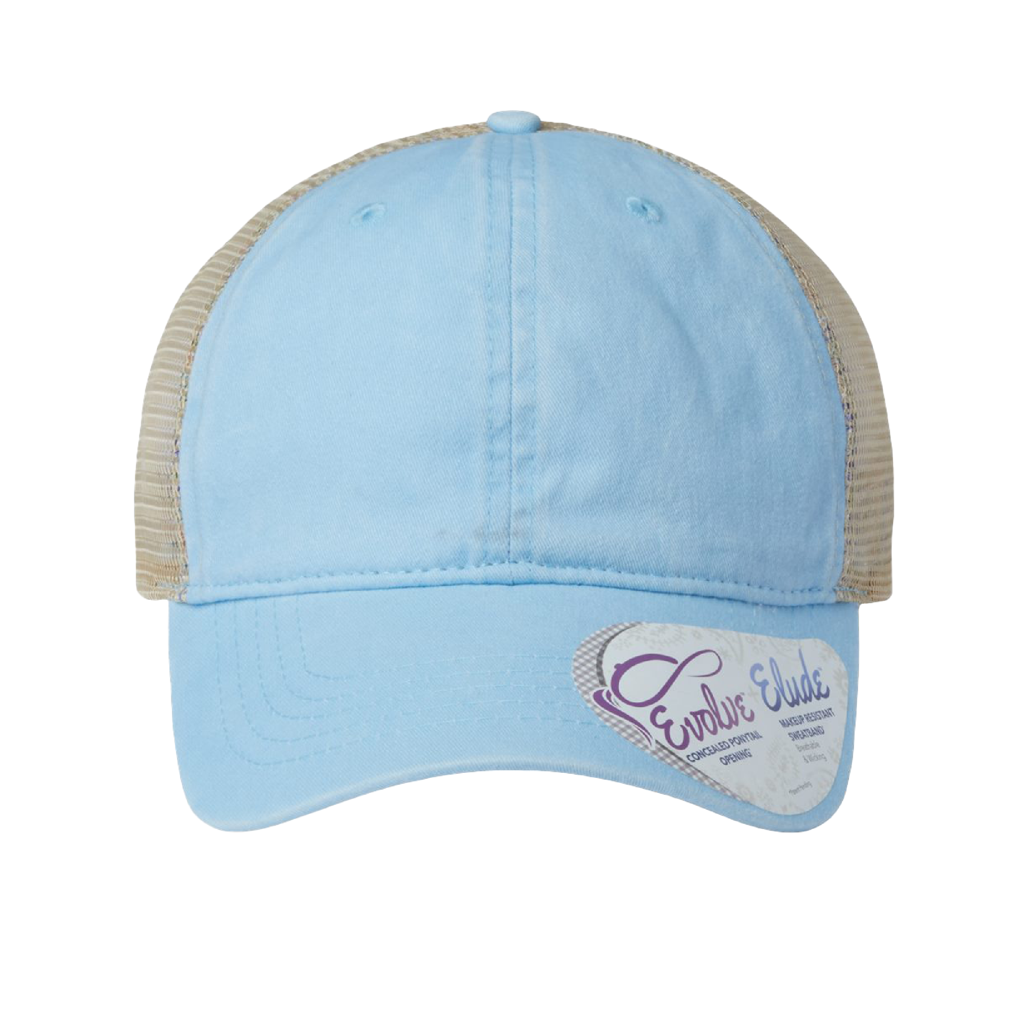 Customizable Infinity Her TE8S Womens Washed Mesh Back Low Profile Ponytail Cap