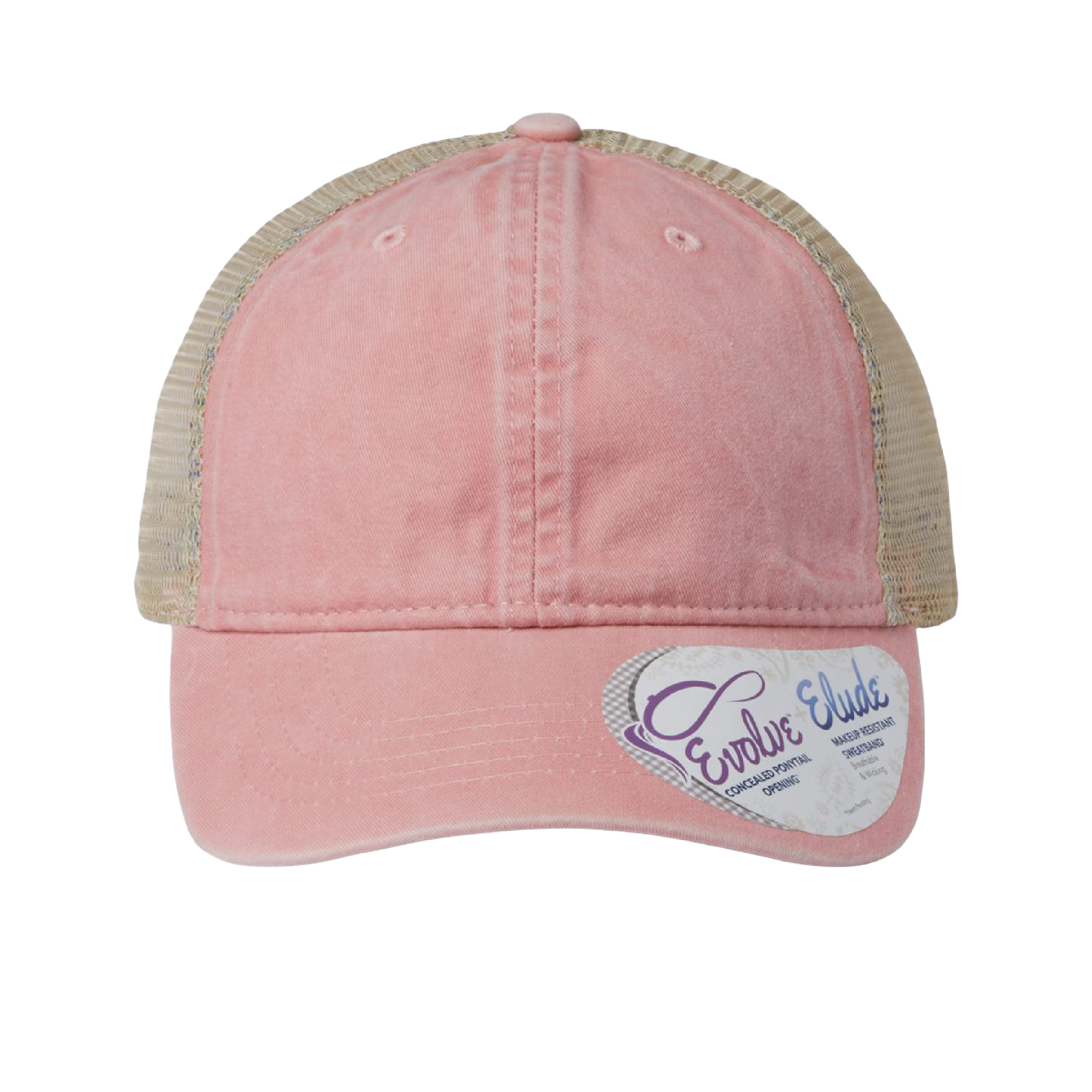 Customizable Infinity Her TE8S Womens Washed Mesh Back Low Profile Ponytail Cap