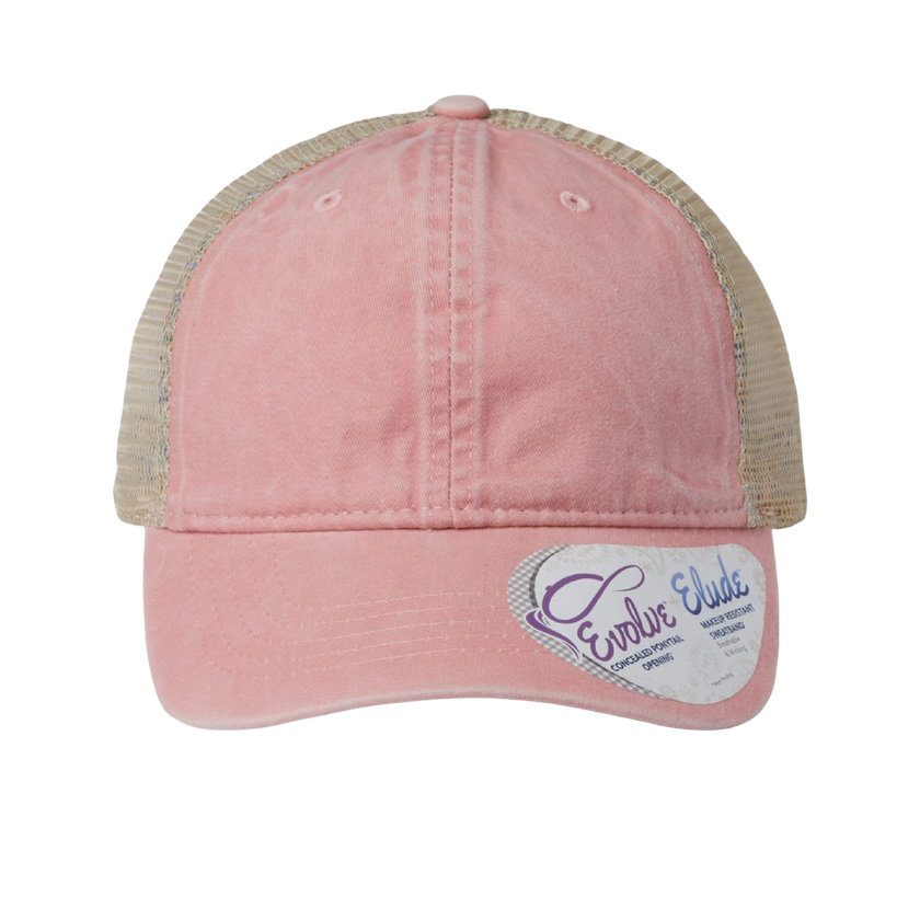 Customizable Infinity Her TE8S Womens Washed Mesh Back Low Profile Ponytail Cap