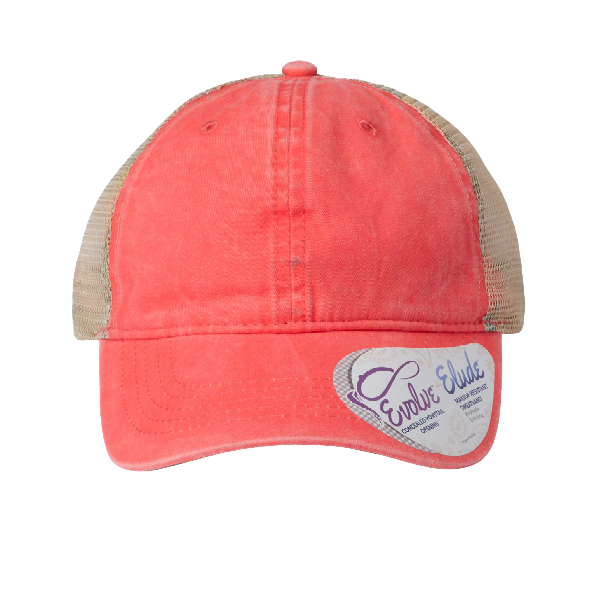 Customizable Infinity Her TE8S Womens Washed Mesh Back Low Profile Ponytail Cap