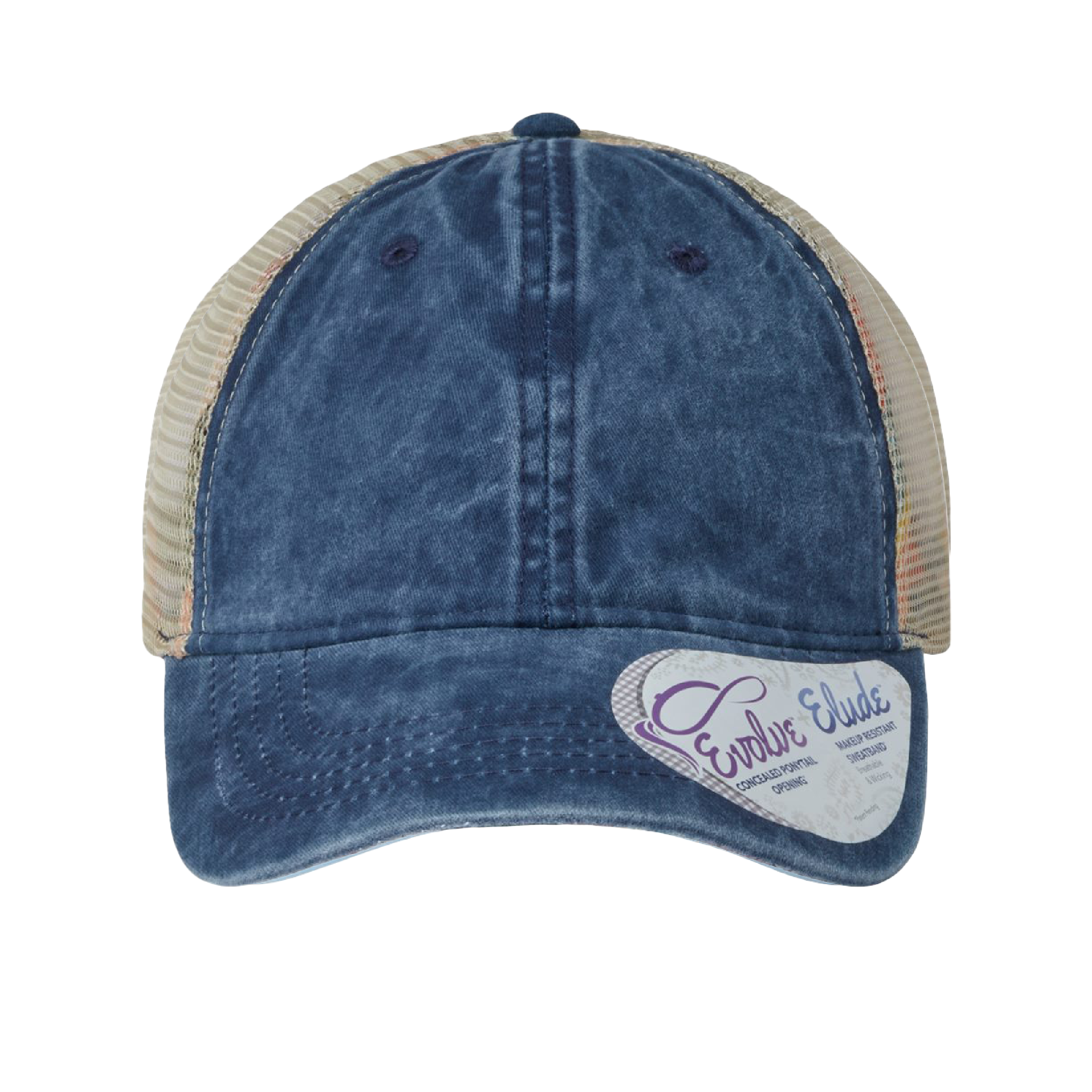 Customizable Infinity Her TE8S Womens Washed Mesh Back Low Profile Ponytail Cap