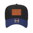 Customizable OTTO 31-069 Mid Profile Cap with PU Leather Patch Front