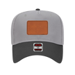 Customizable OTTO 31-069 Mid Profile Cap with PU Leather Patch Front