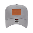 Customizable OTTO 31-069 Mid Profile Cap with PU Leather Patch Front