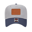 Customizable OTTO 31-069 Mid Profile Cap with PU Leather Patch Front