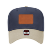 Customizable OTTO 31-069 Mid Profile Cap with PU Leather Patch Front