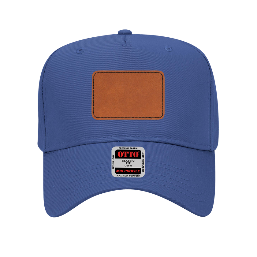 Customizable OTTO 31-069 Mid Profile Cap with PU Leather Patch Front