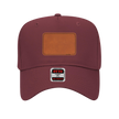 Customizable OTTO 31-069 Mid Profile Cap with PU Leather Patch Front