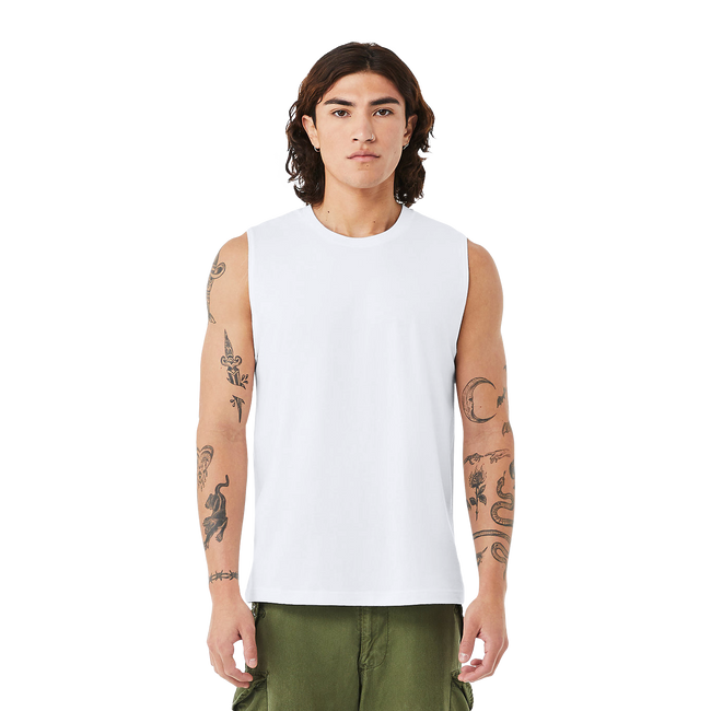 Customizable Bella+Canvas 3483 Unisex Jersey Muscle Tank Retail Fit Pre Shrunk