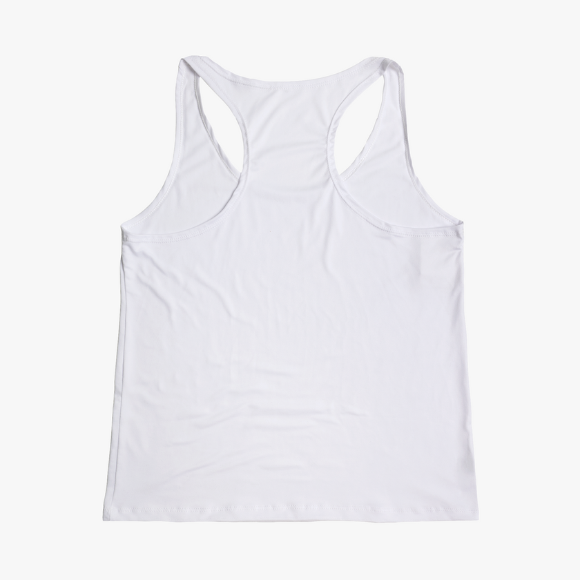 Customizable Womens Sporty Racerback Tank Multiple Fabric Options