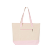 Customizable Q-Tees Q1300 Heavy Canvas Zipper Tote with Front Pocket