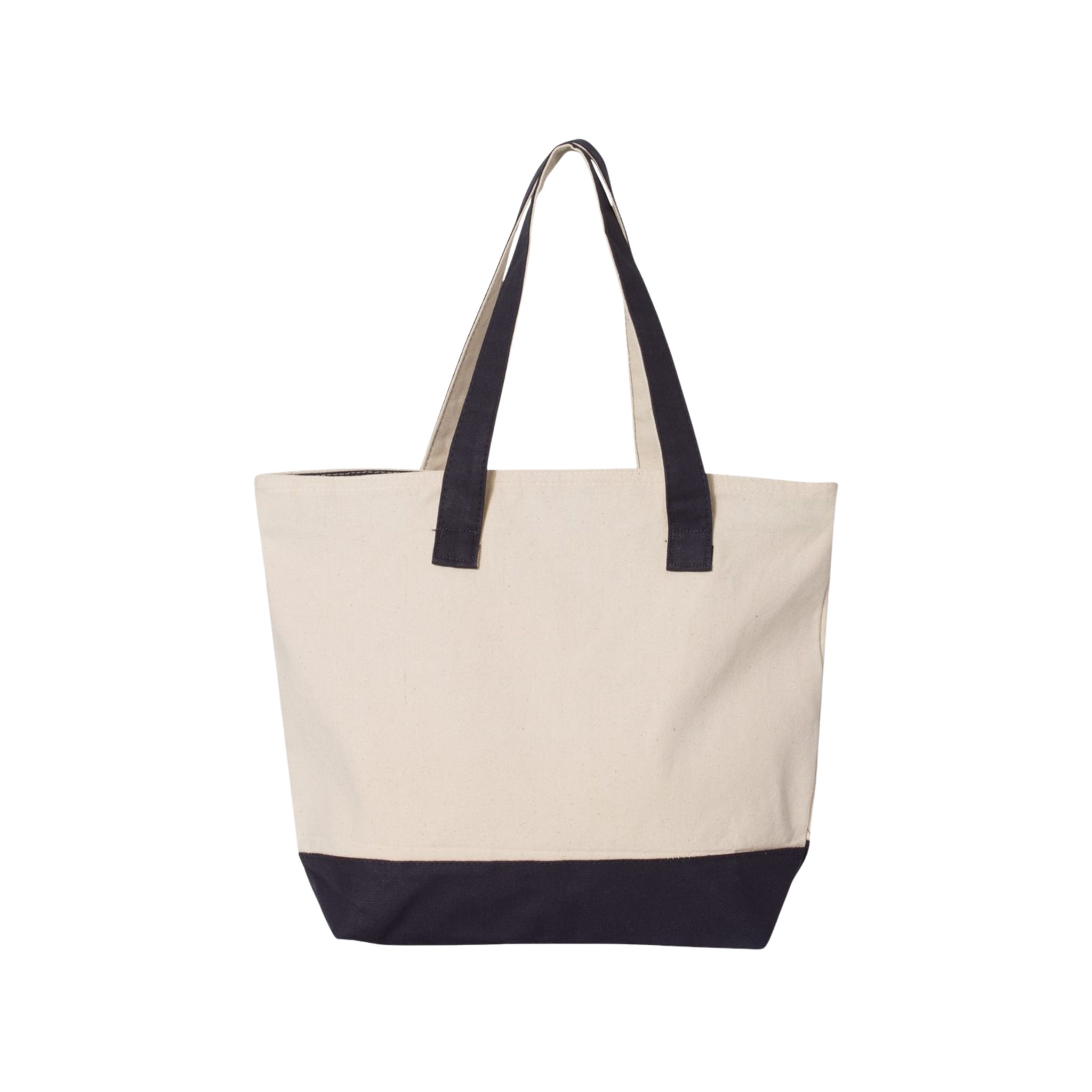 Customizable Q-Tees Q1300 Heavy Canvas Zipper Tote with Front Pocket
