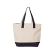 Customizable Q-Tees Q1300 Heavy Canvas Zipper Tote with Front Pocket