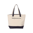 Customizable Q-Tees Q1300 Heavy Canvas Zipper Tote with Front Pocket