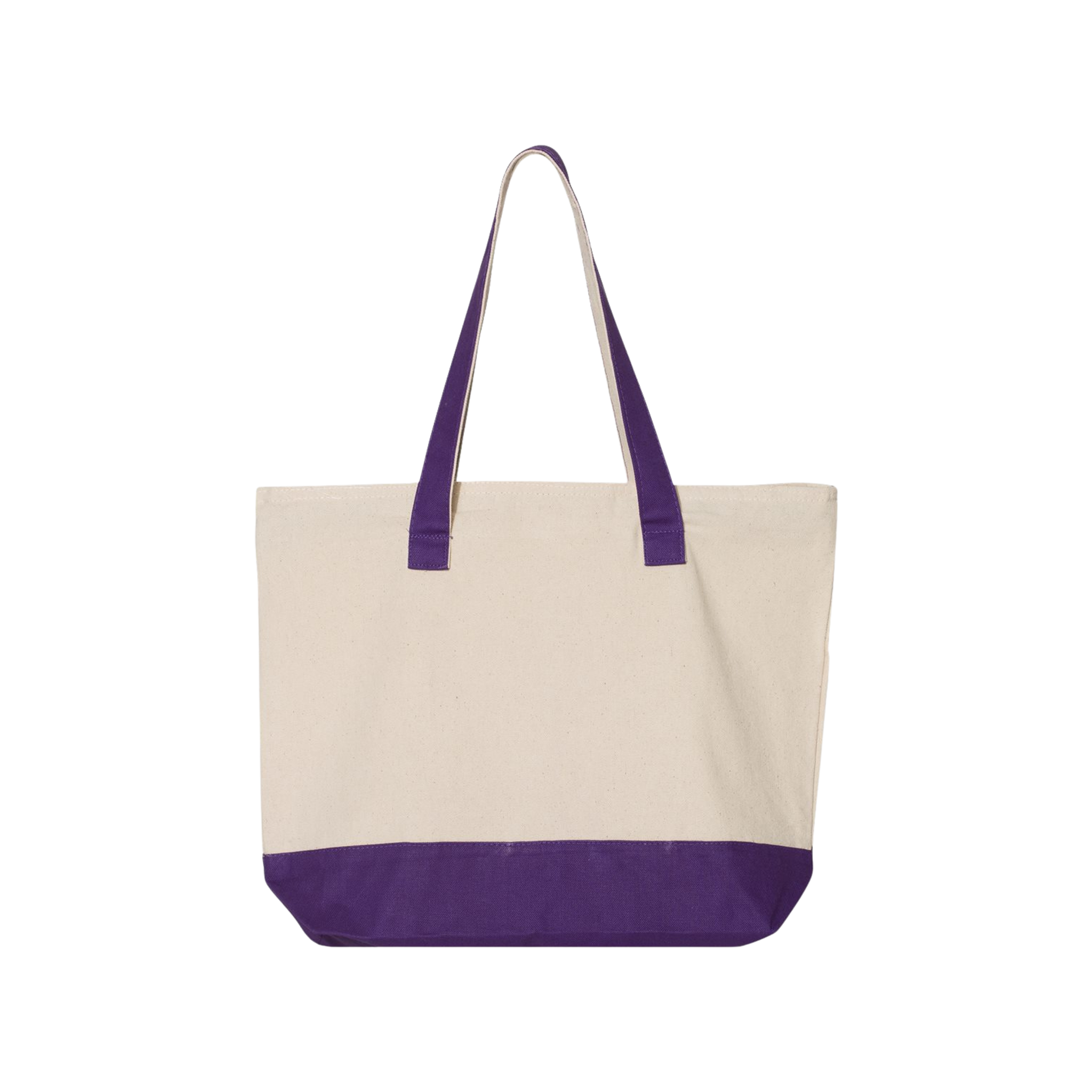 Customizable Q-Tees Q1300 Heavy Canvas Zipper Tote with Front Pocket